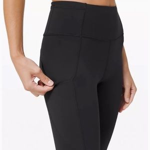 Fast and Free Lulu Legging, BLACK 25” Size:6 Non-reflective.